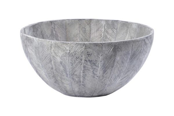 Grey Textured Resin Decorative Bowl. Table decoration. Modern design. Liquid Glass - Resin.