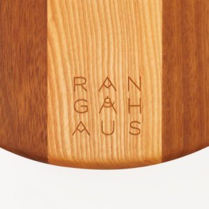 round rotating serving tray, combination of different kinds of solid wood