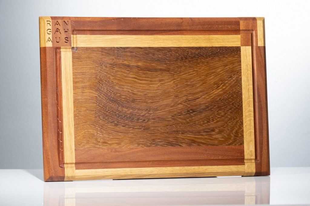 wooden serving tray, combination of different kinds of wood